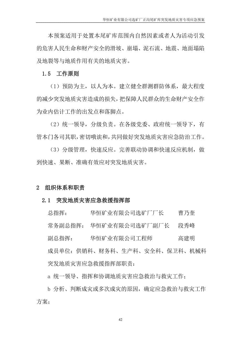 尾矿库突发地质灾害专项应急预案.doc_第5页