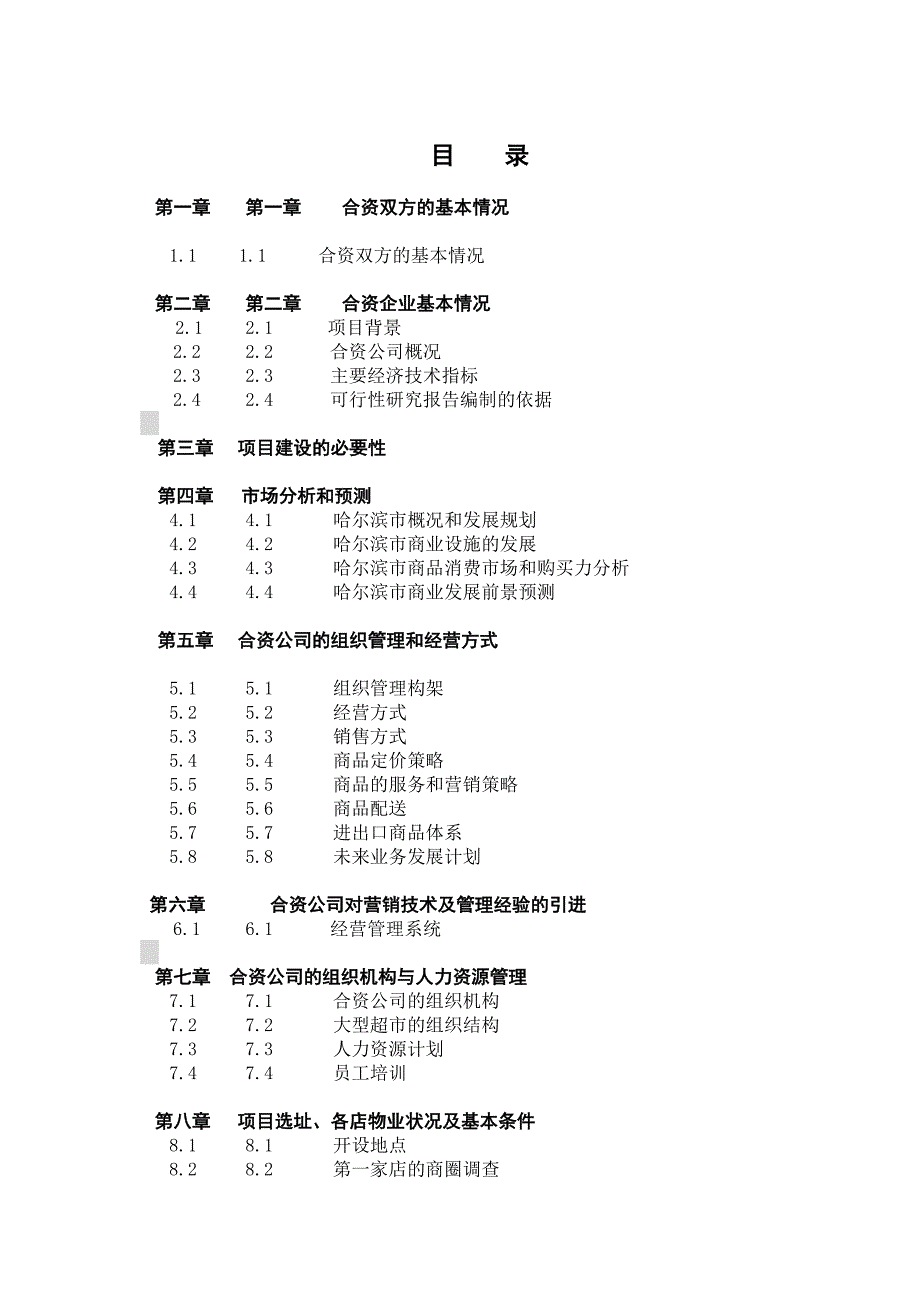 大型超市合资项目可行性报告_第2页