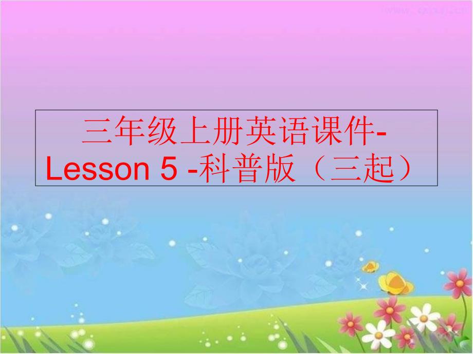 精品三年级上册英语课件Lesson5科普版三起精品ppt课件_第1页