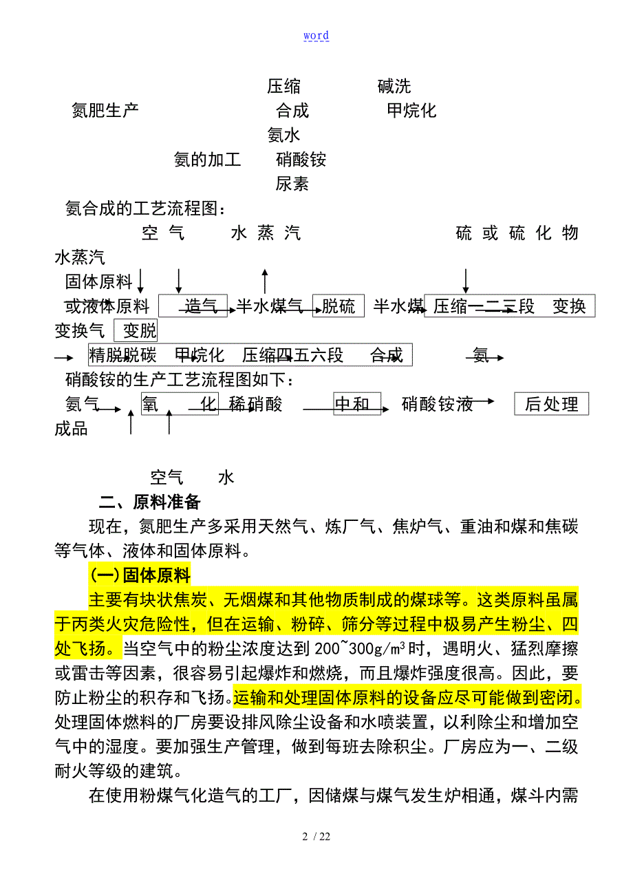 化肥生产实用工艺流程_第2页