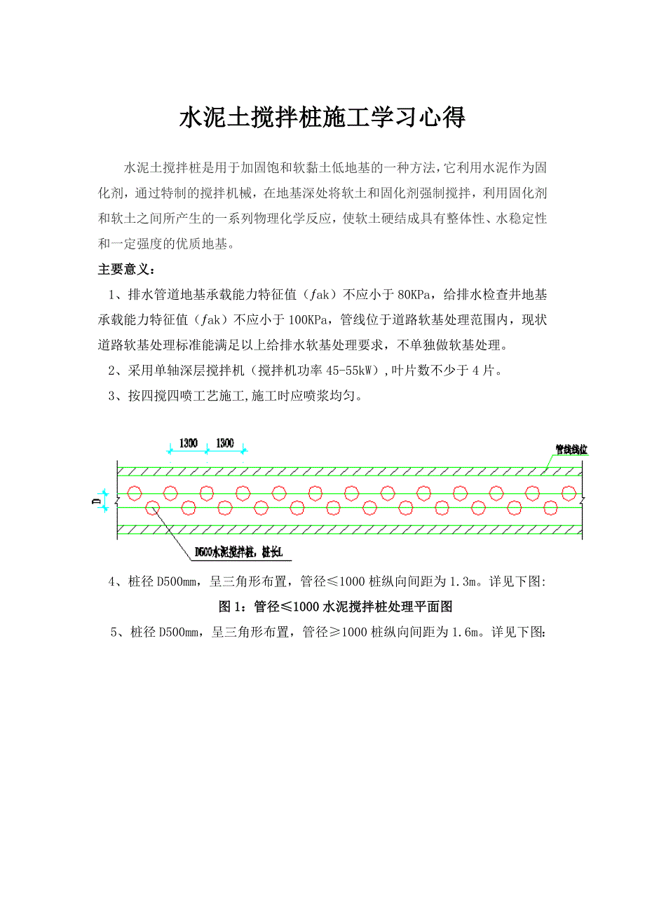 水泥土搅拌桩施工学习心得1_第1页