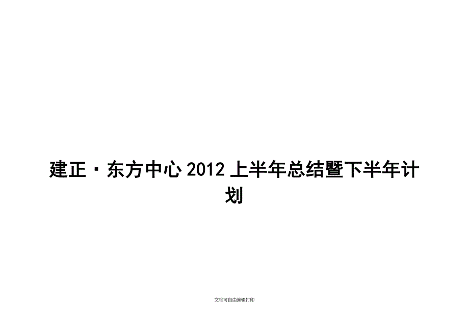 上半年营销分析与下半年工作计划_第1页