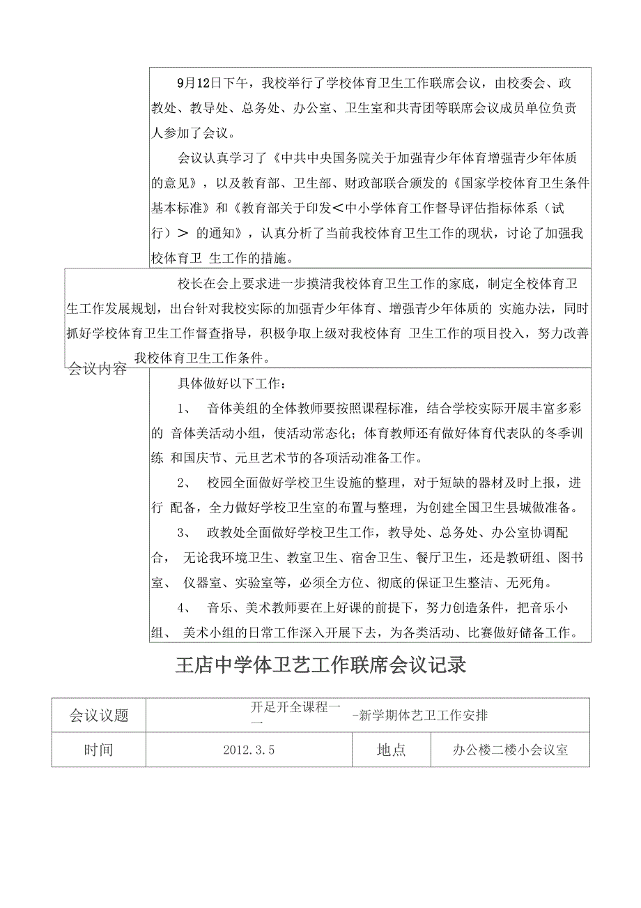 王店中学体育工作联席会议记录_第4页