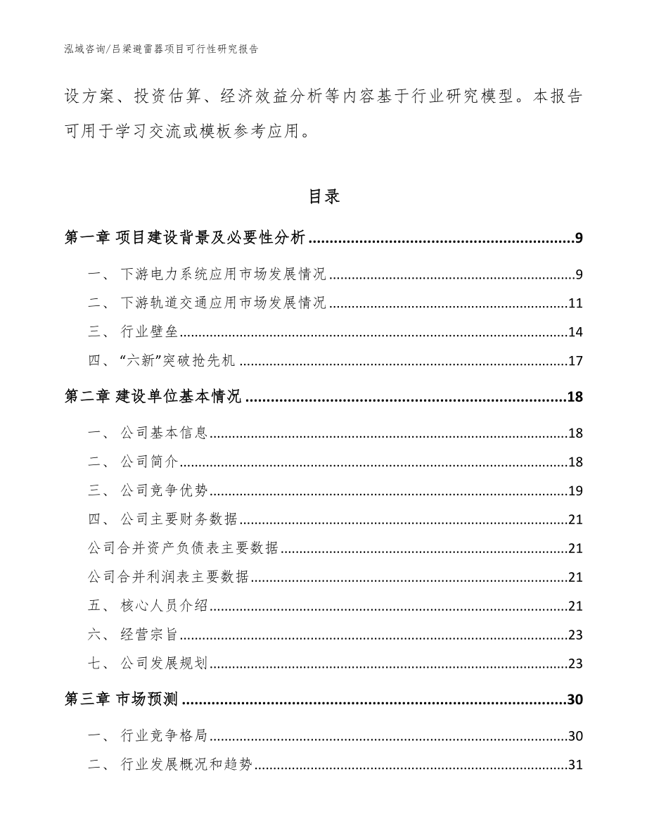 吕梁避雷器项目可行性研究报告【范文参考】_第3页