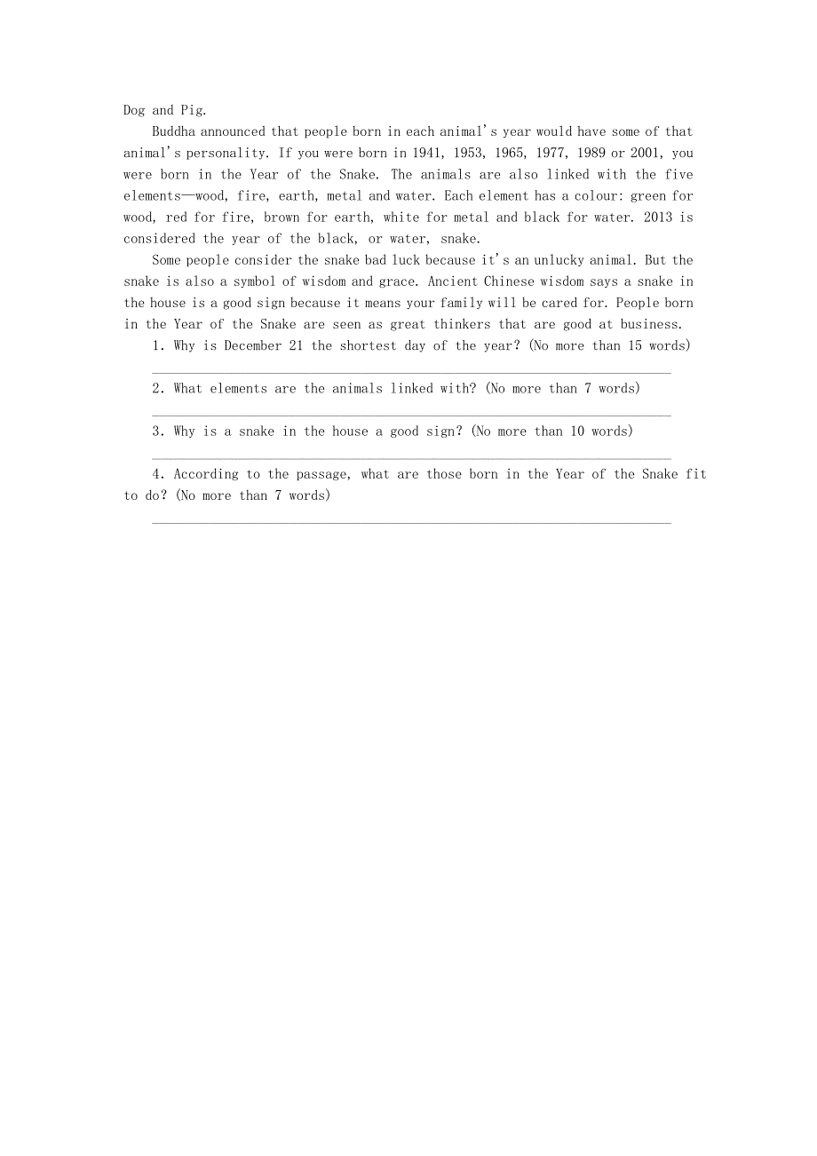 （湖南专用）（新课标）高考英语二轮复习方案 专题限时集训33 说明文型阅读简答2_第3页