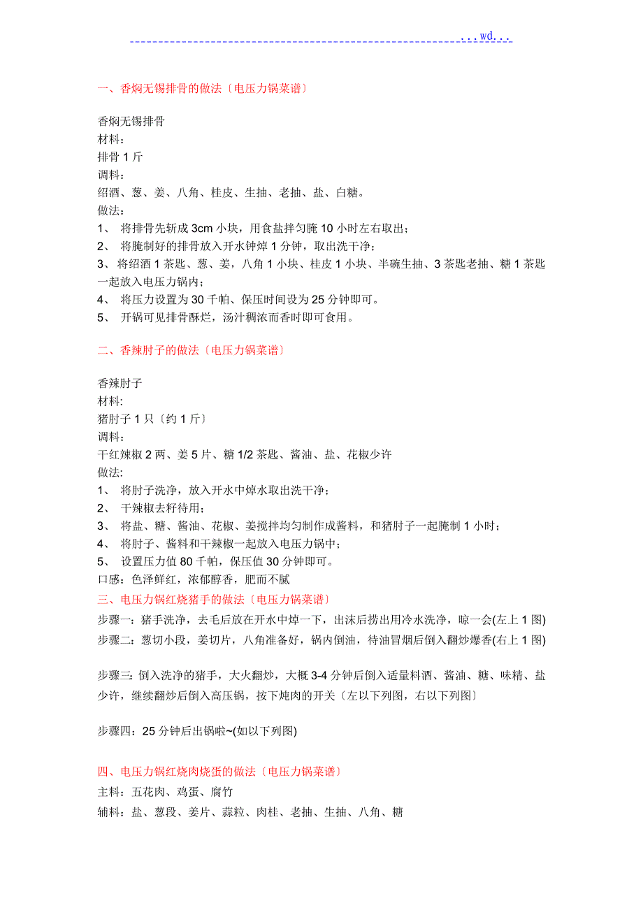 美的电压力锅菜谱图文_第1页