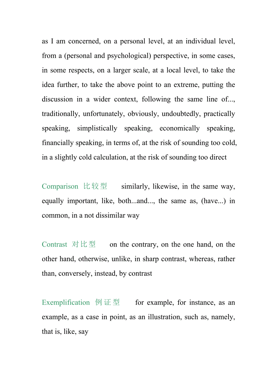 TOEFL INDEPENDENT WRITING过渡词_第2页