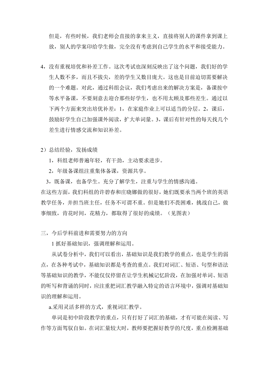 初中英语质量分析报告_第4页