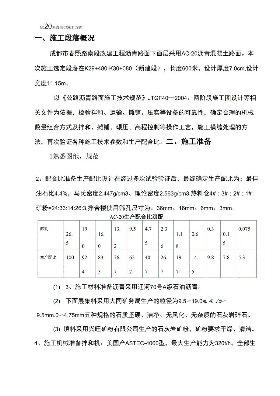 AC沥青面层施工方案_第1页