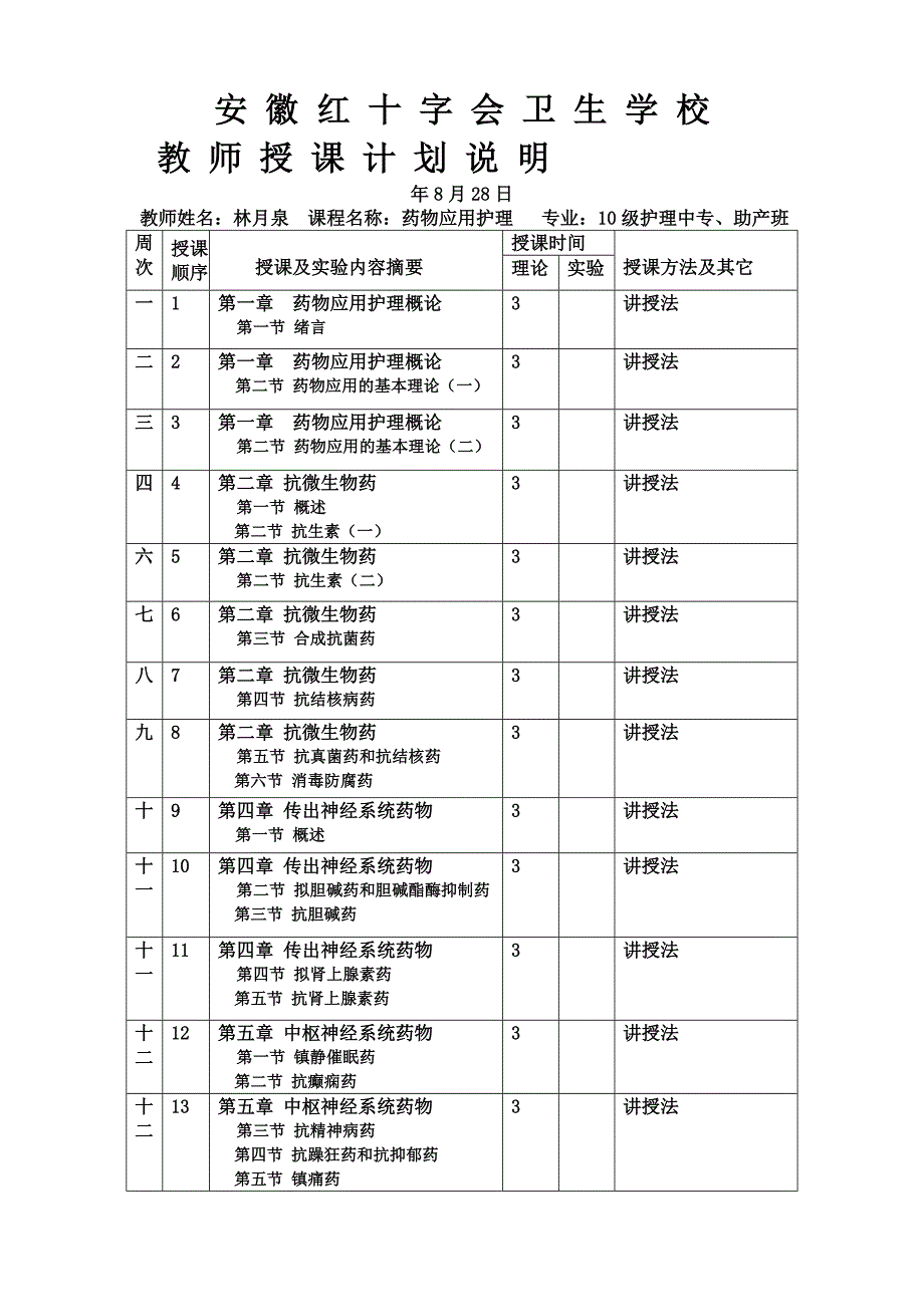 药物应用护理授课计划.doc_第2页