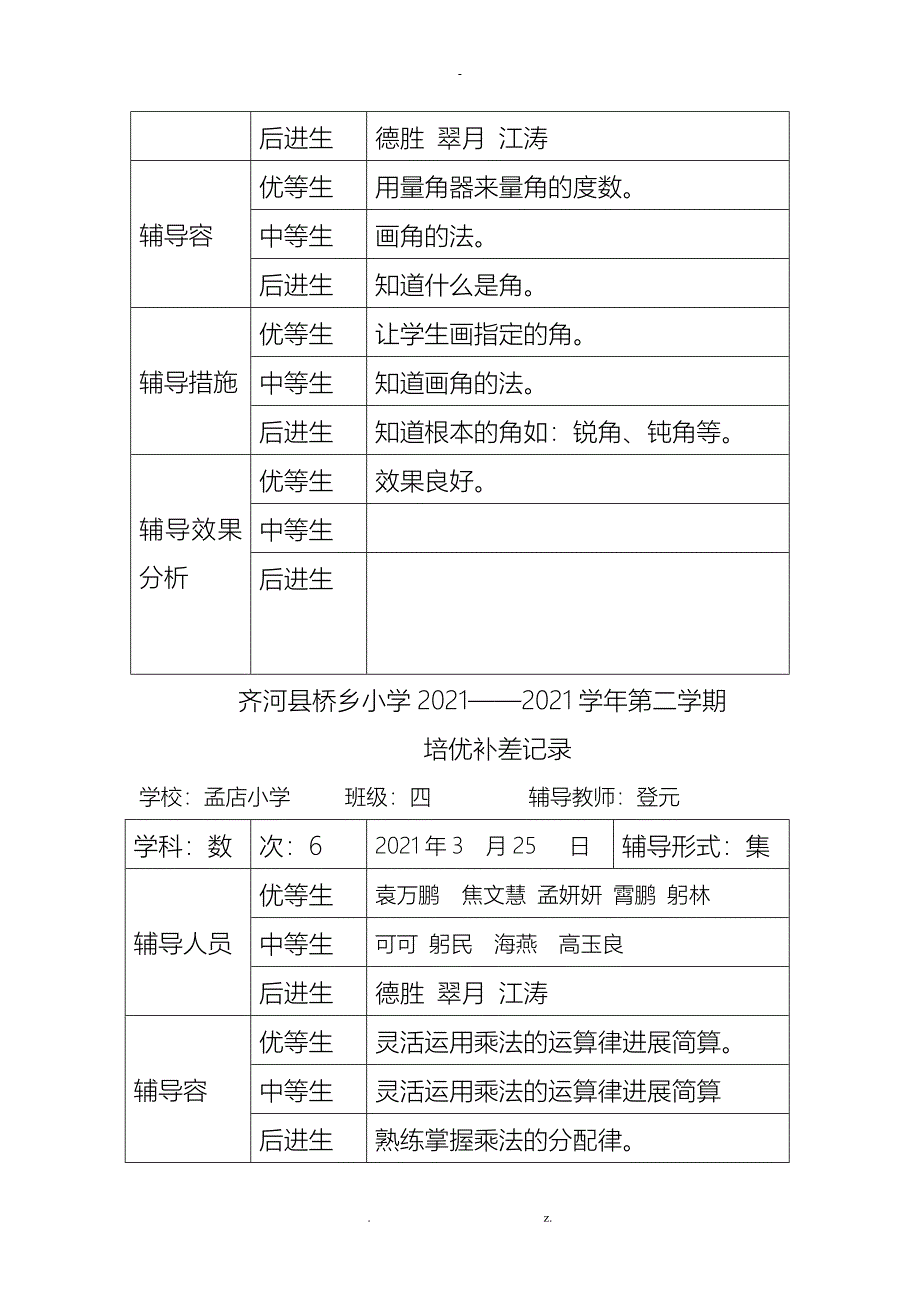 培优补差记录文稿表_第5页