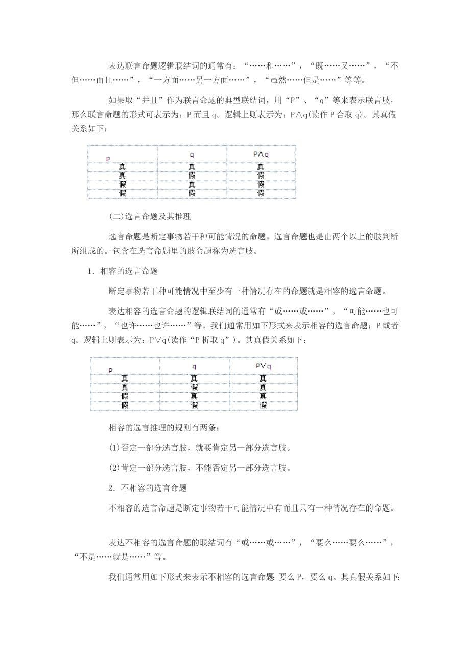 教师资格之小学综合素质基本能力考点归纳逻辑思维能力_第5页