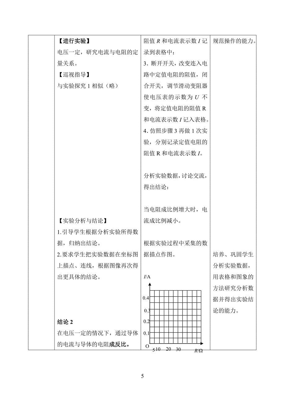 电流与电压和电阻的关系(教学设计)罗巧玲.doc_第5页