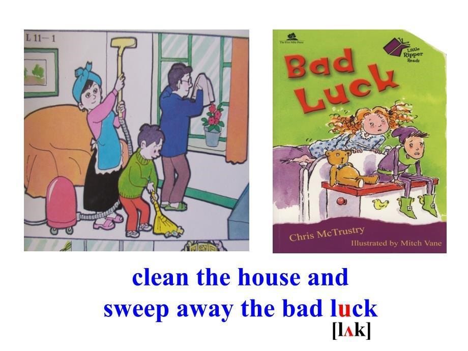 外研版初中英语七年级上册Module 10 Unit 2 My mother’s cleaning our house and sweeping away bad luck课件1_第5页