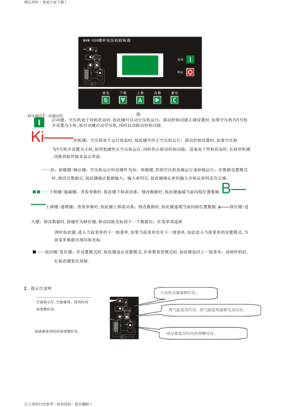 螺杆式空压机MAM880控制器_第4页