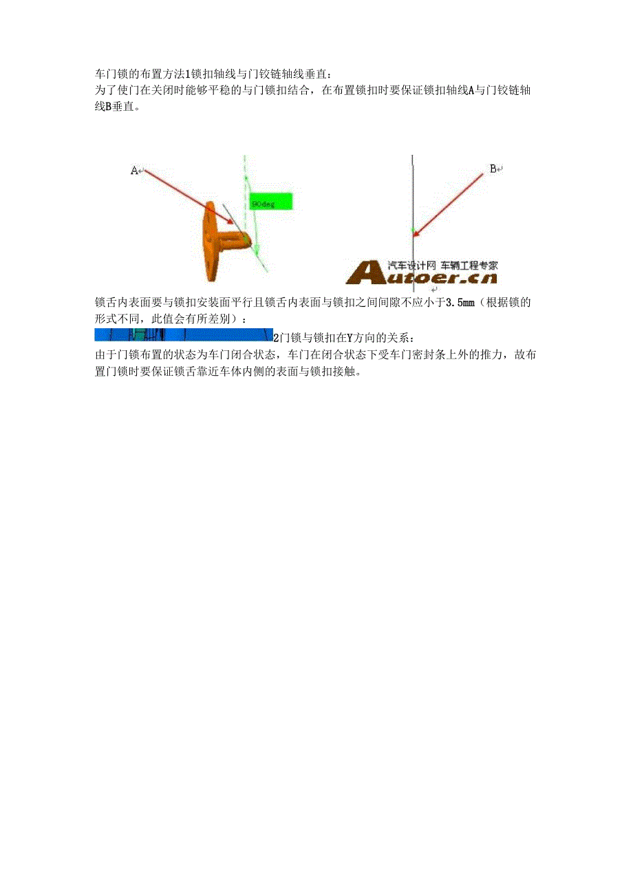 车门锁的布置方法_第1页