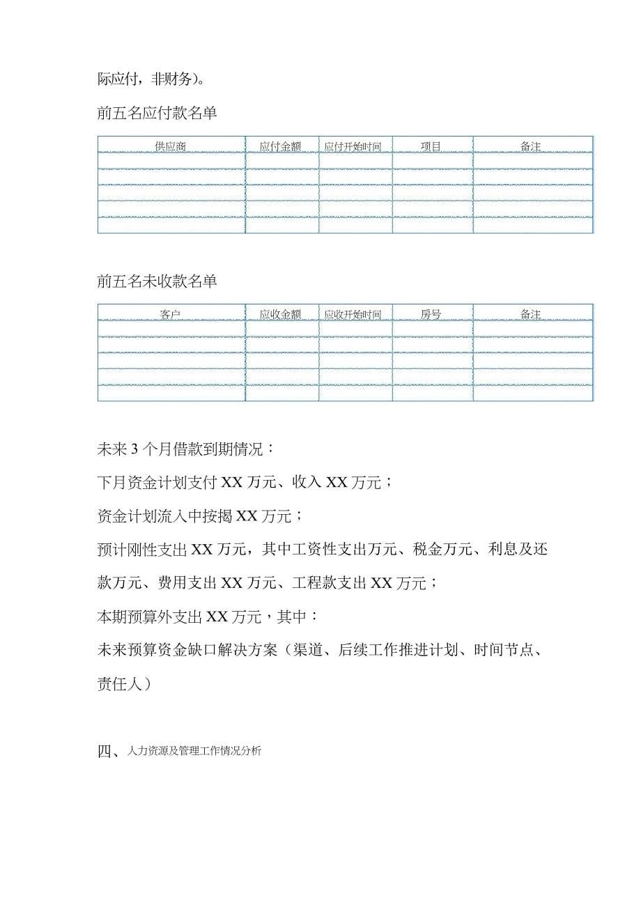 地产项目月度经营情况分析报告模版_第5页