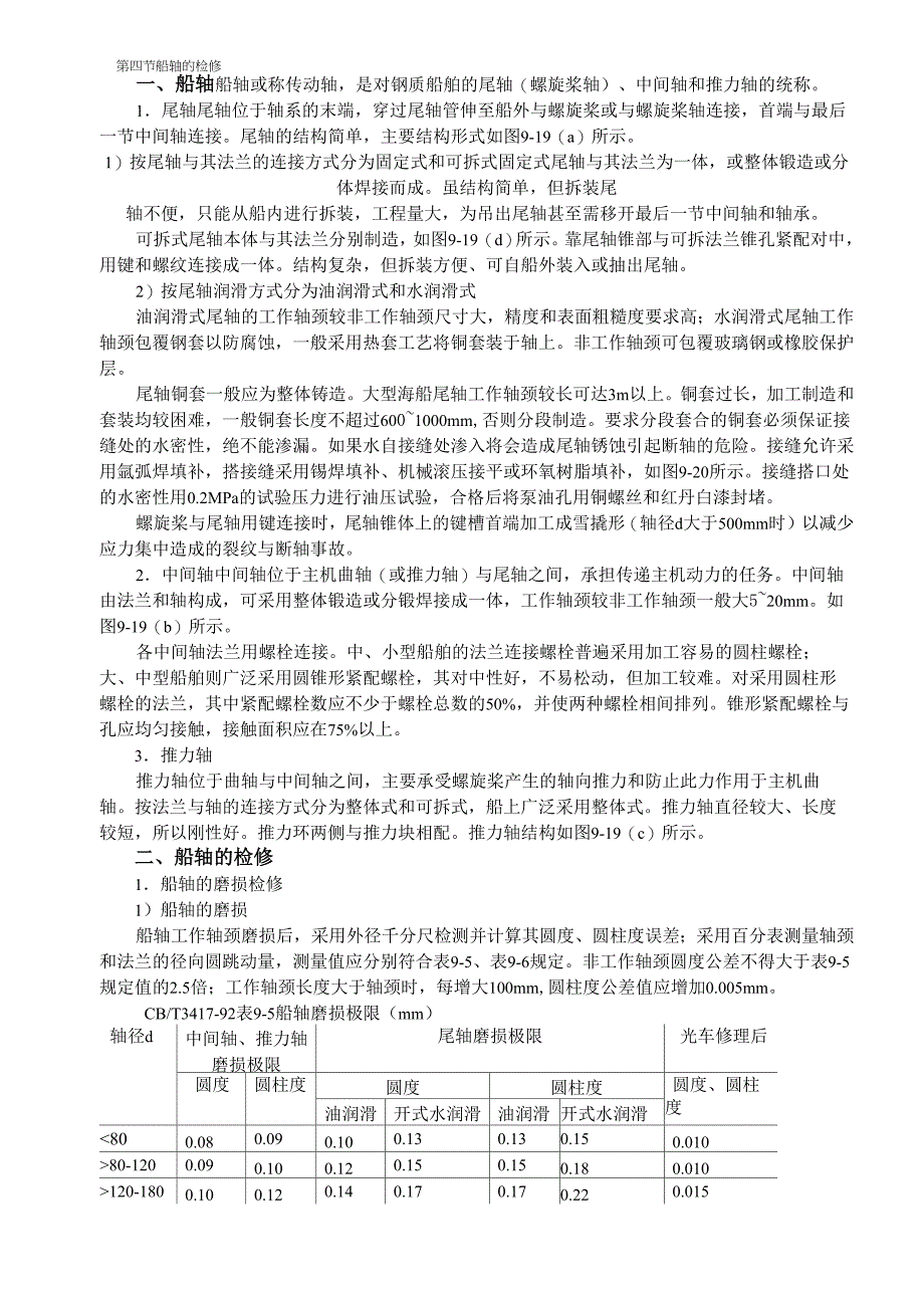 9-4第四节 船轴的检修_第1页