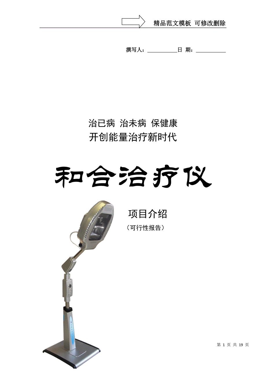 和合治疗项目报告书_第1页