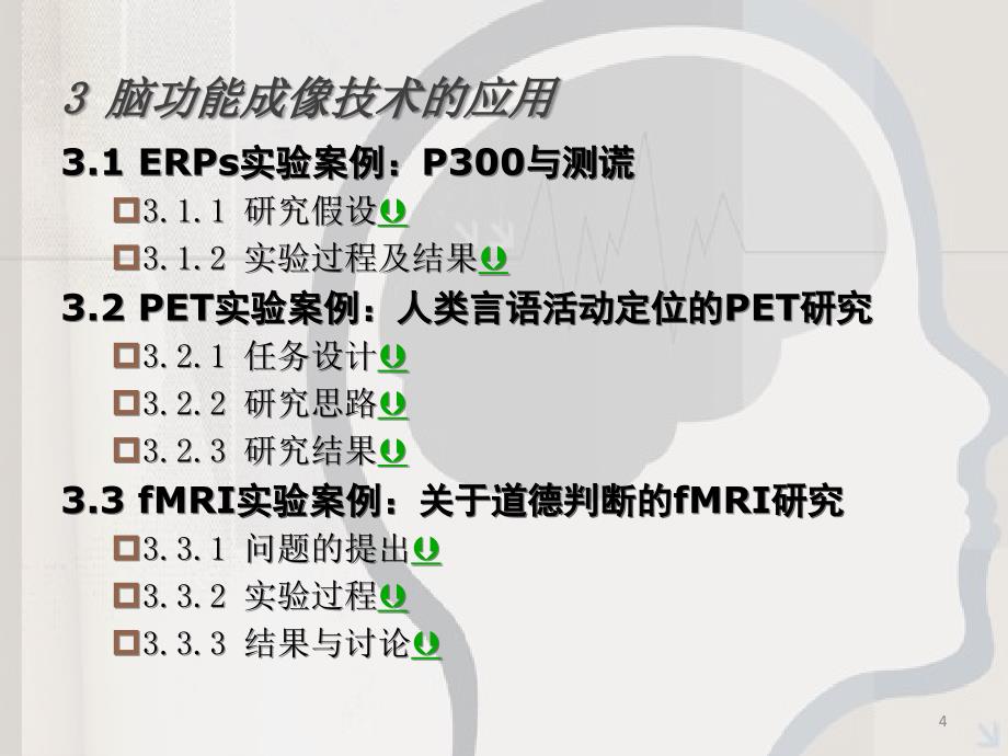 脑功能成像技术在心理学实验中应用_第4页