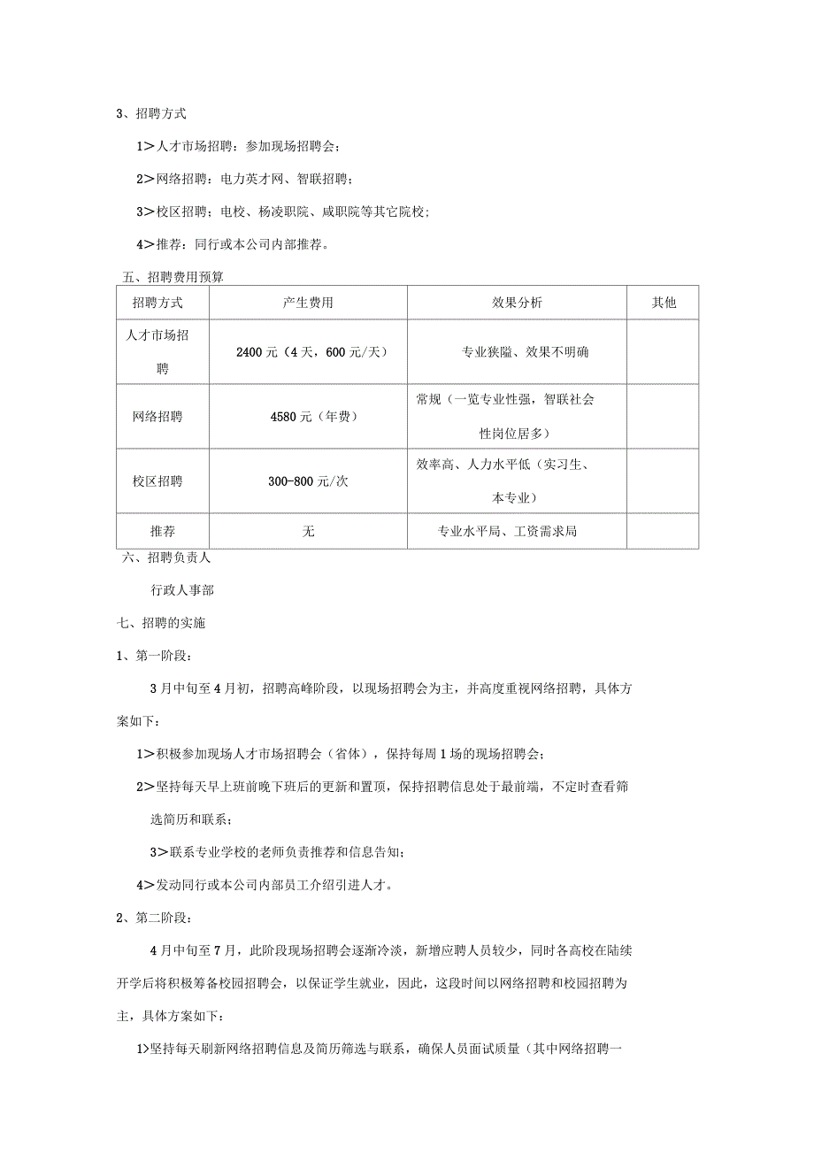 2018年公司招聘计划方案_第2页