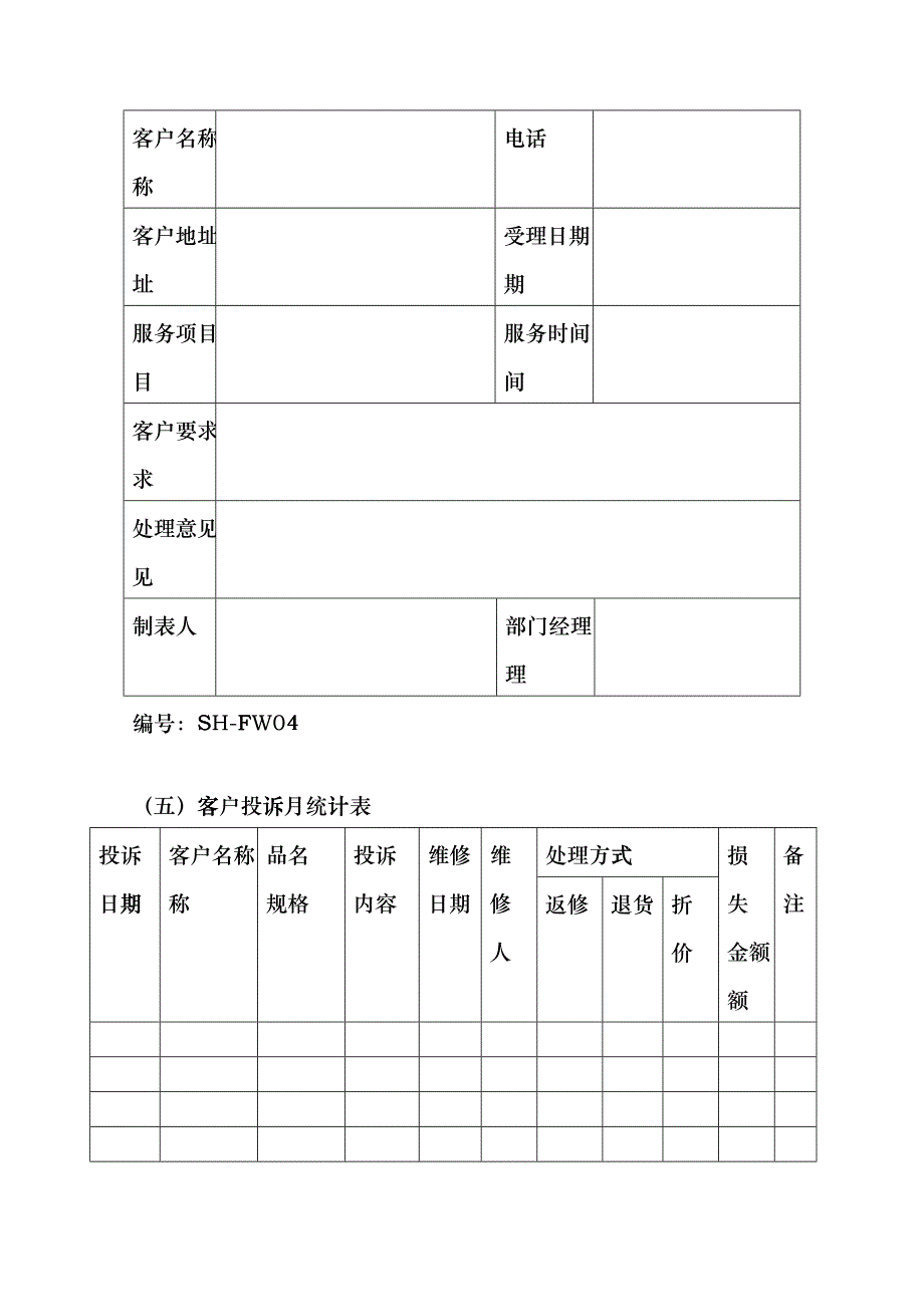 售后维修部表格_第3页