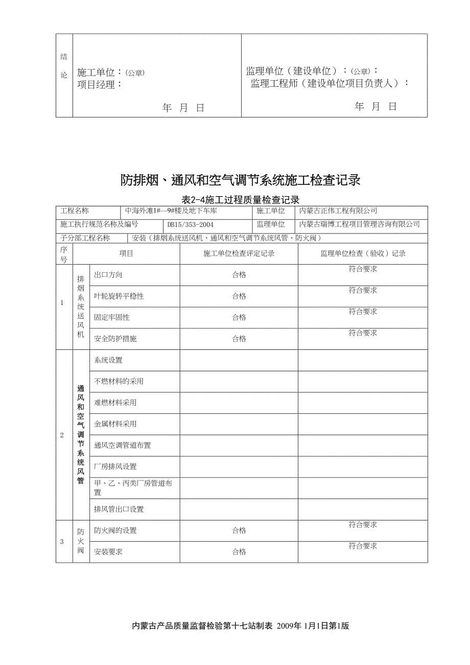 防排烟系统施工检查记录汇总(DOC 28页)_第5页