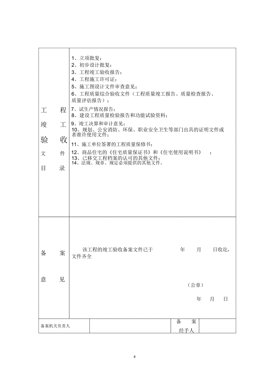 甘肃省建设工程竣工验收备案表样本精编版_第4页