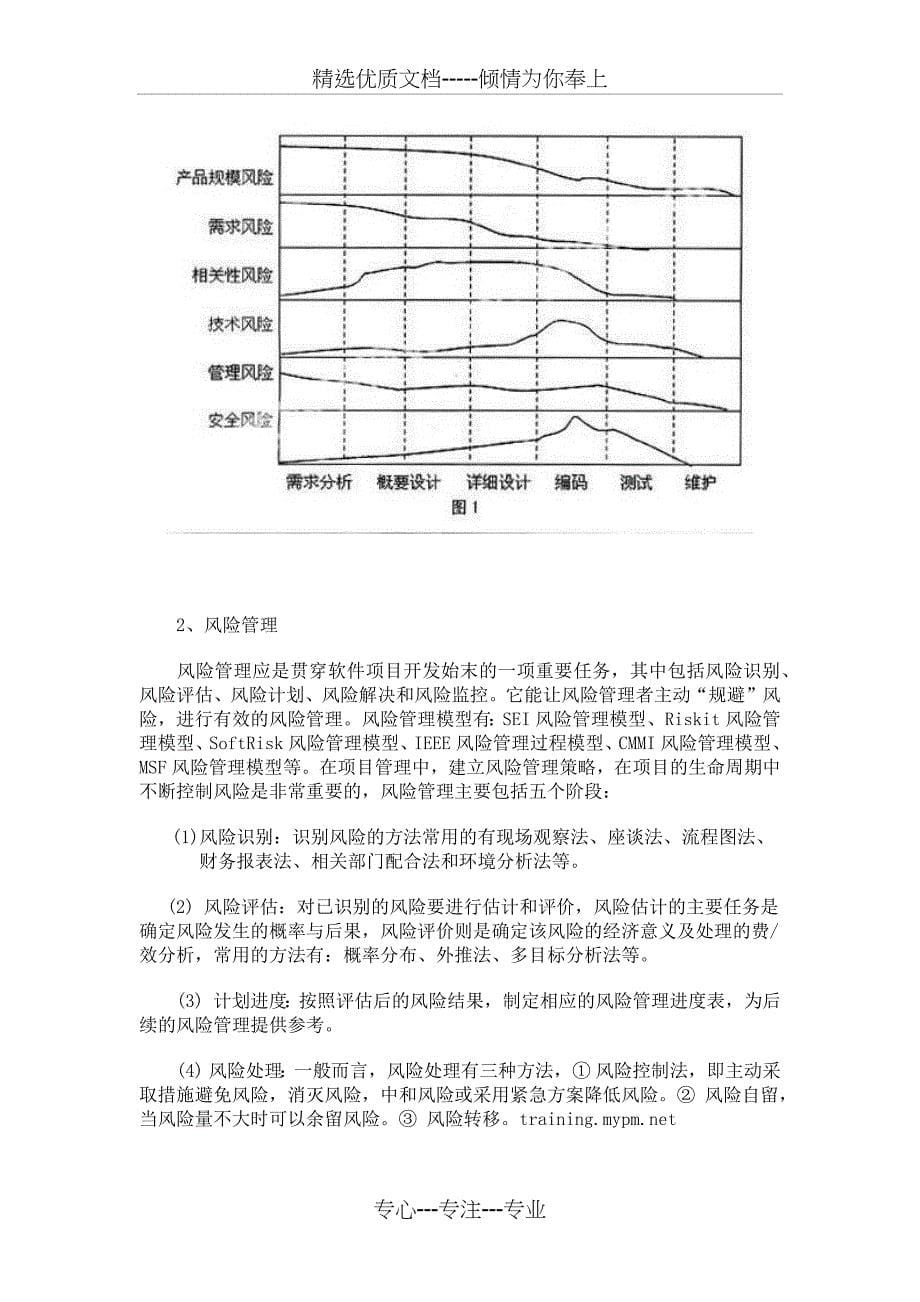 软件开发项目的风险分析与控制(共11页)_第5页