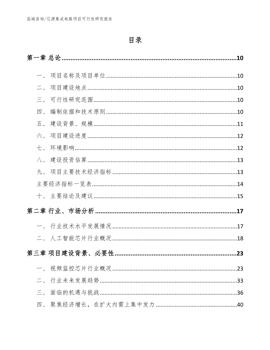 辽源集成电路项目可行性研究报告【参考模板】_第2页