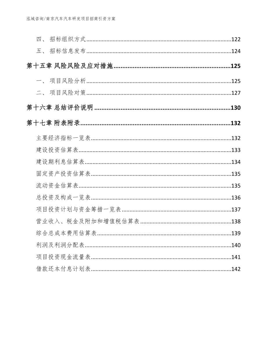 南京汽车汽车研发项目招商引资方案范文参考_第5页