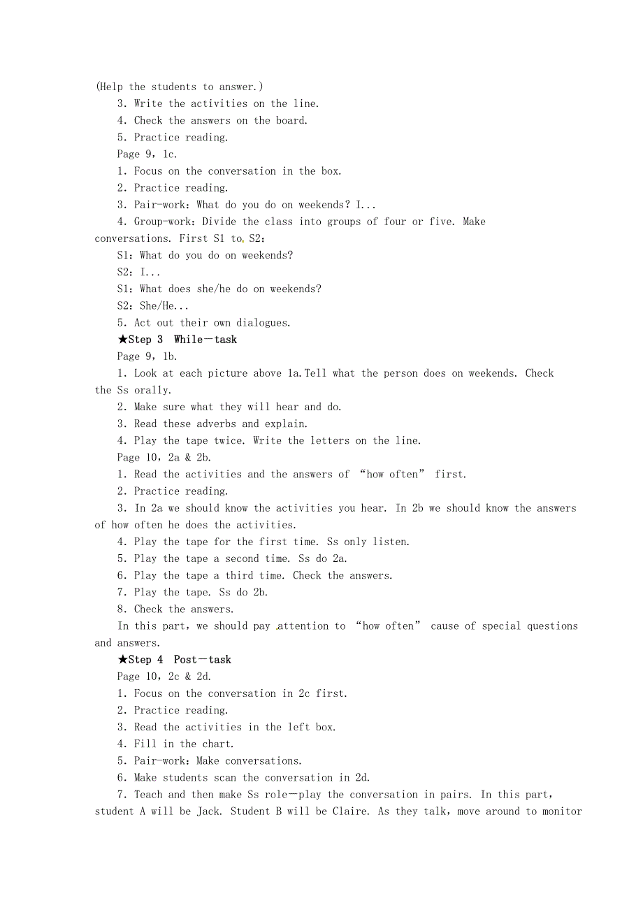 【人教版】八年级英语上册 Unit 2 全单元英文教案_第4页