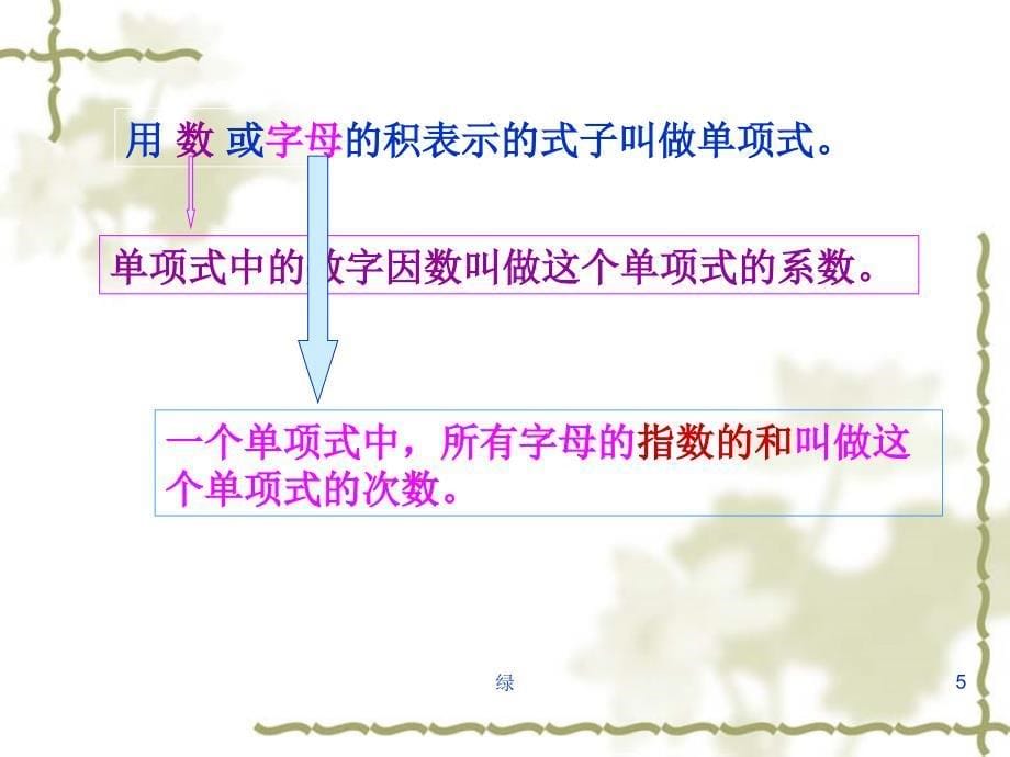 初一数学上册公开课整式优秀课件_第5页