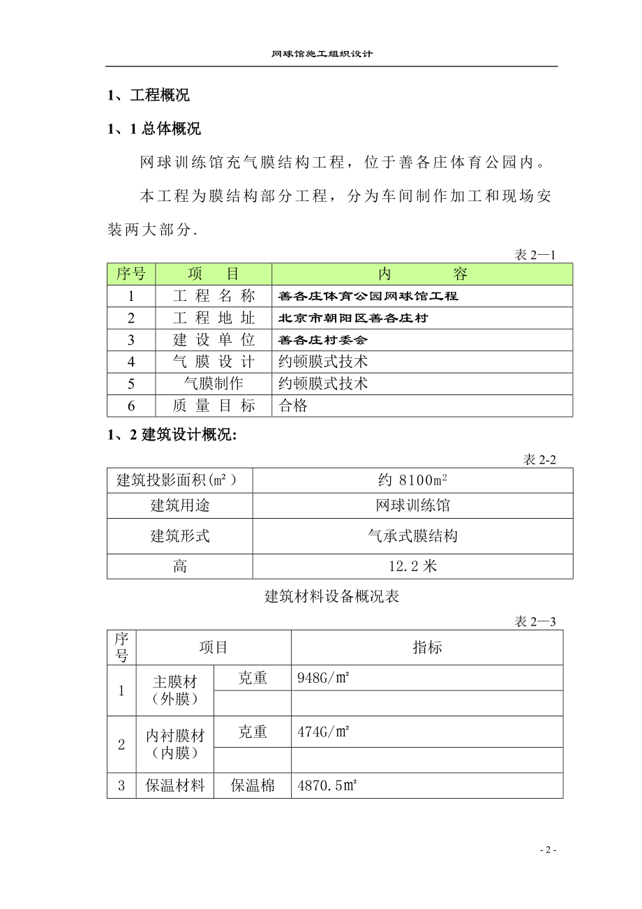 网球馆气膜结构施工方案【实用文档】doc_第2页