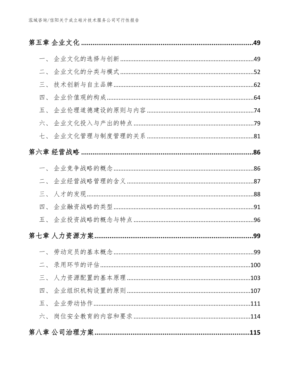 信阳关于成立硅片技术服务公司可行性报告_第5页