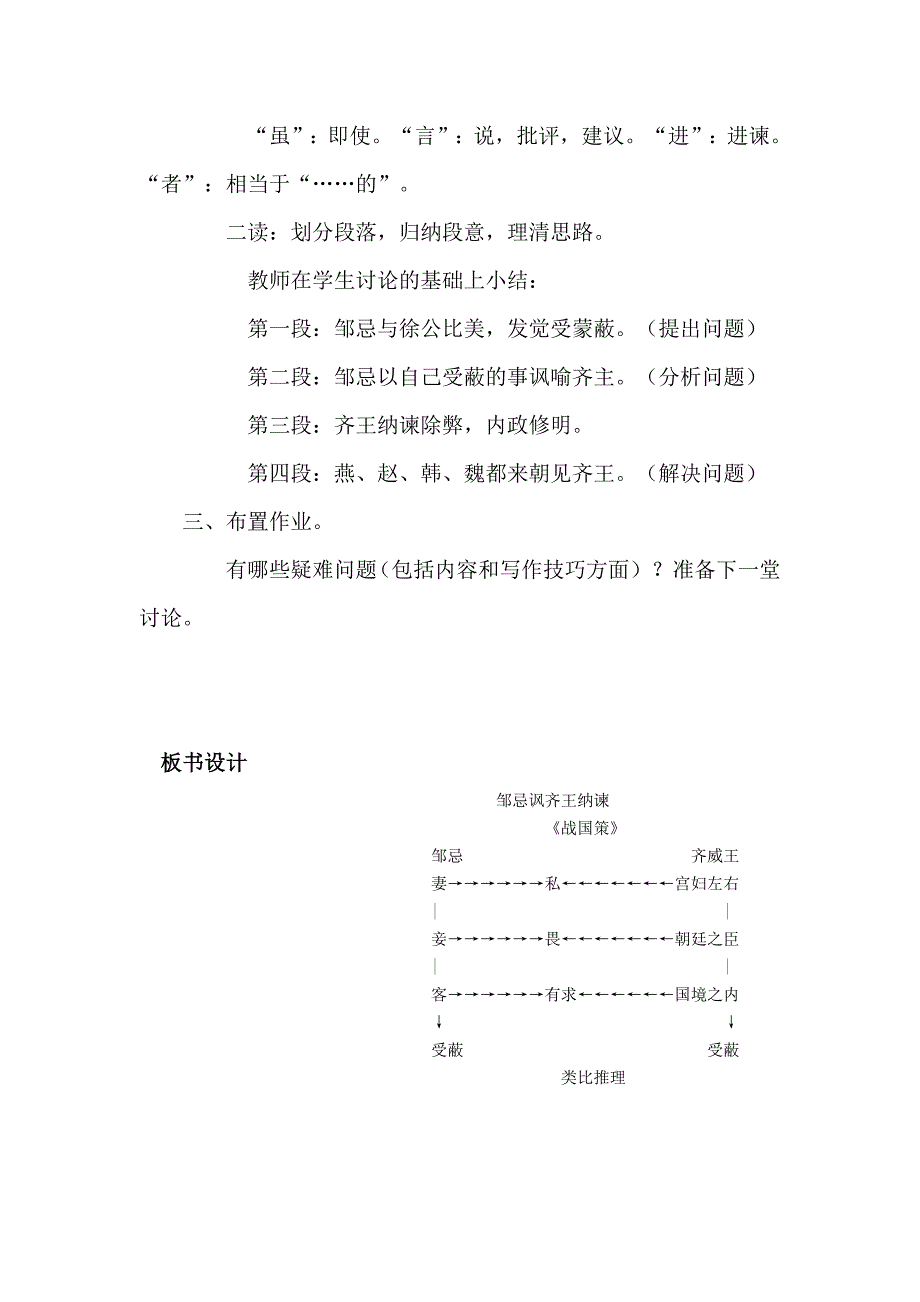 《邹忌讽齐王纳谏》教学设计[17].docx_第4页