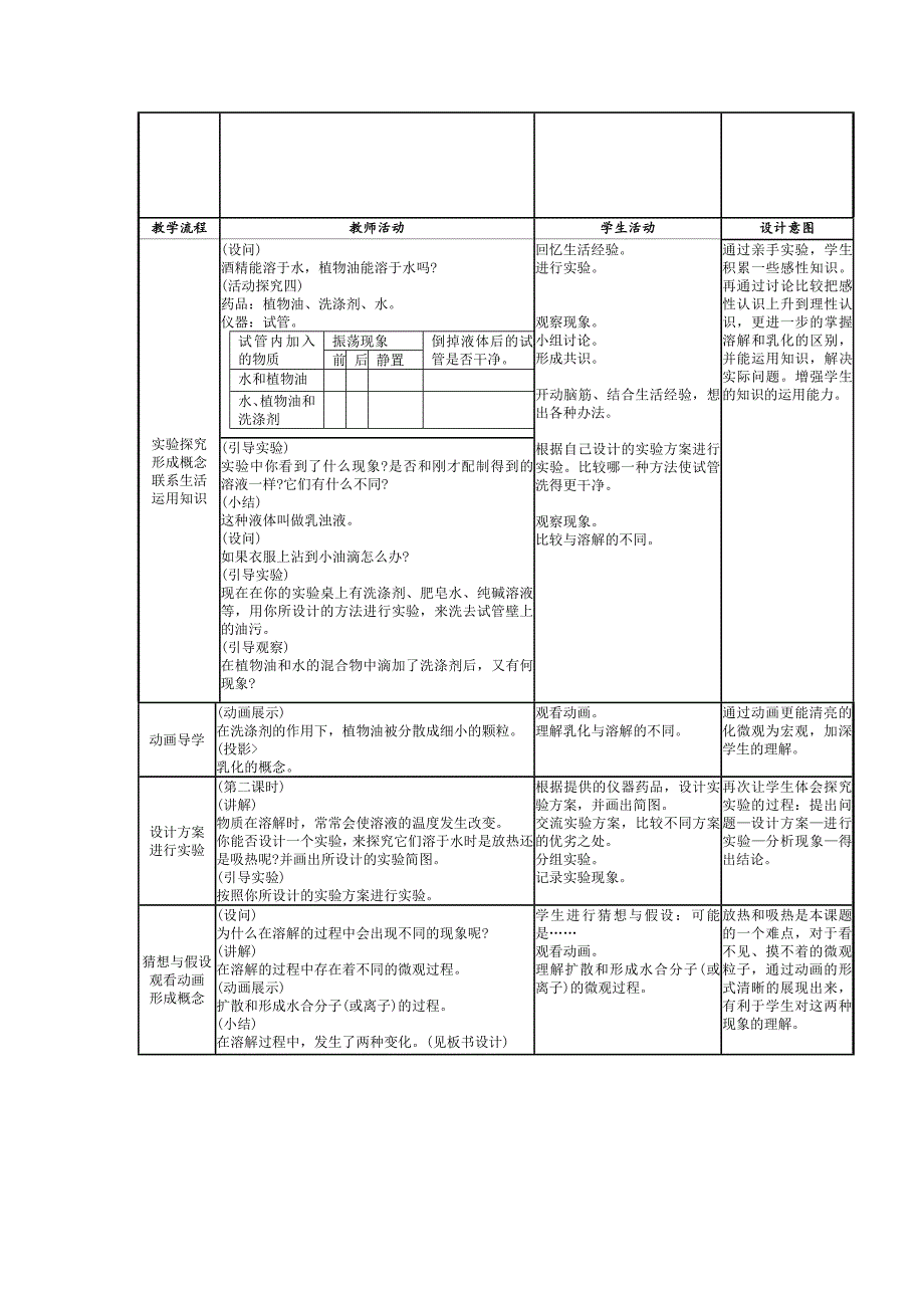 课题l溶液的形成教学设计_第3页