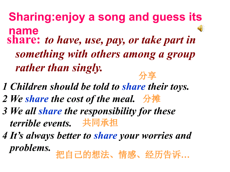 新人教版 高中英语 book7 unit4 sharing Warming up ppt 课件.ppt_第2页