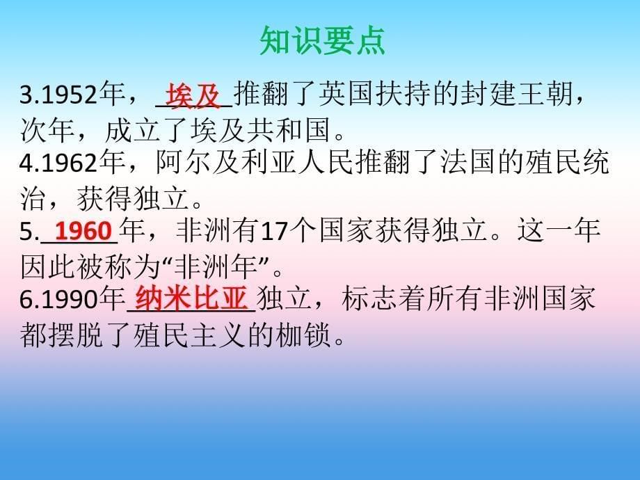 九年级历史下册第五单元冷战和美苏对峙的世界第19课亚非拉国家的新发展导学课件新人教版_第5页