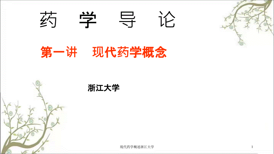 现代药学概述浙江大学_第1页