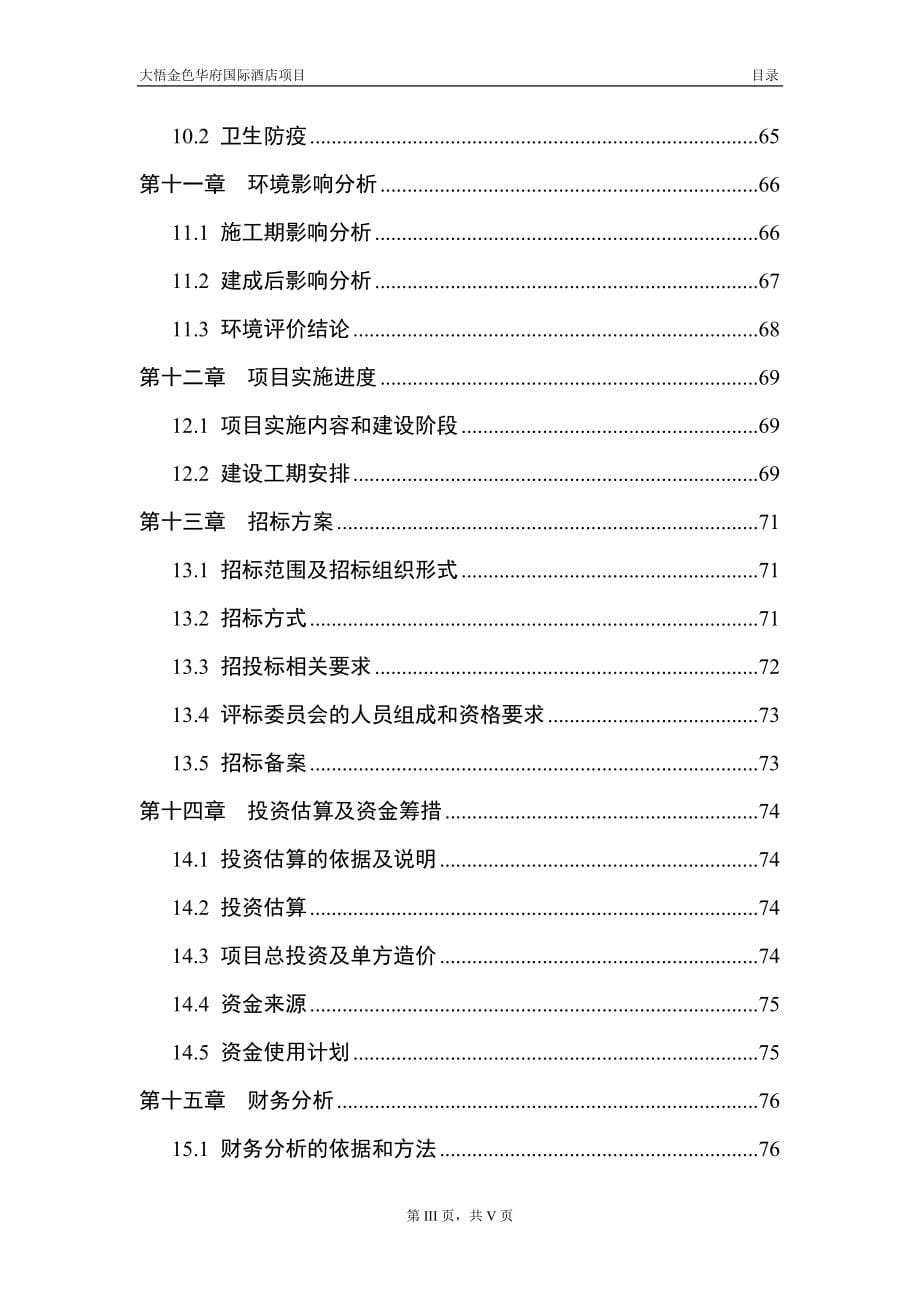 2010年7月孝感市大悟金色华府国际酒店项目之可行性研究报告书.doc_第5页