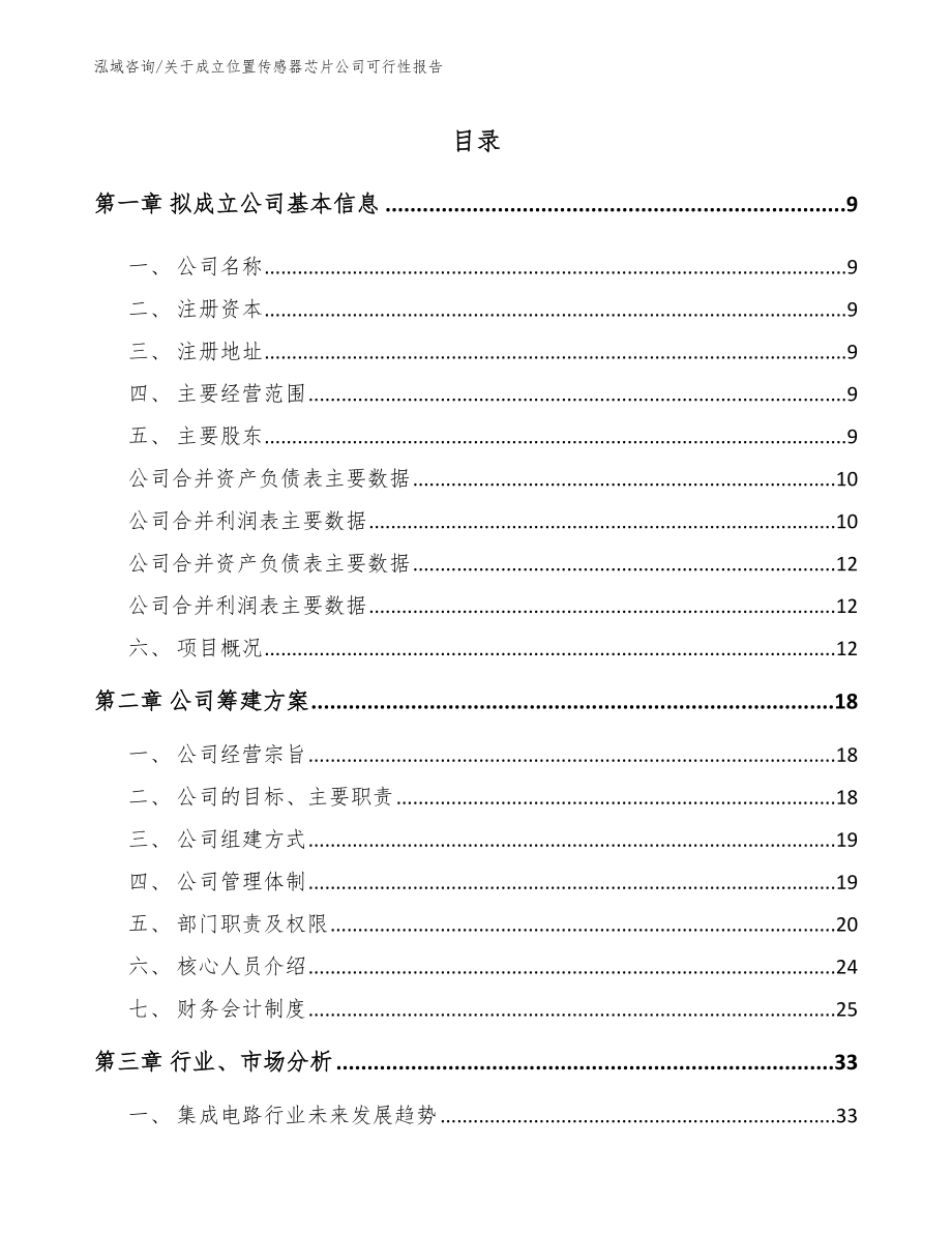 关于成立位置传感器芯片公司可行性报告【模板范文】_第2页