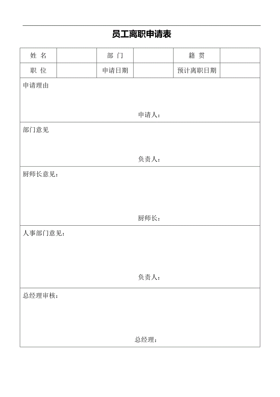 员工离职申请表_第1页