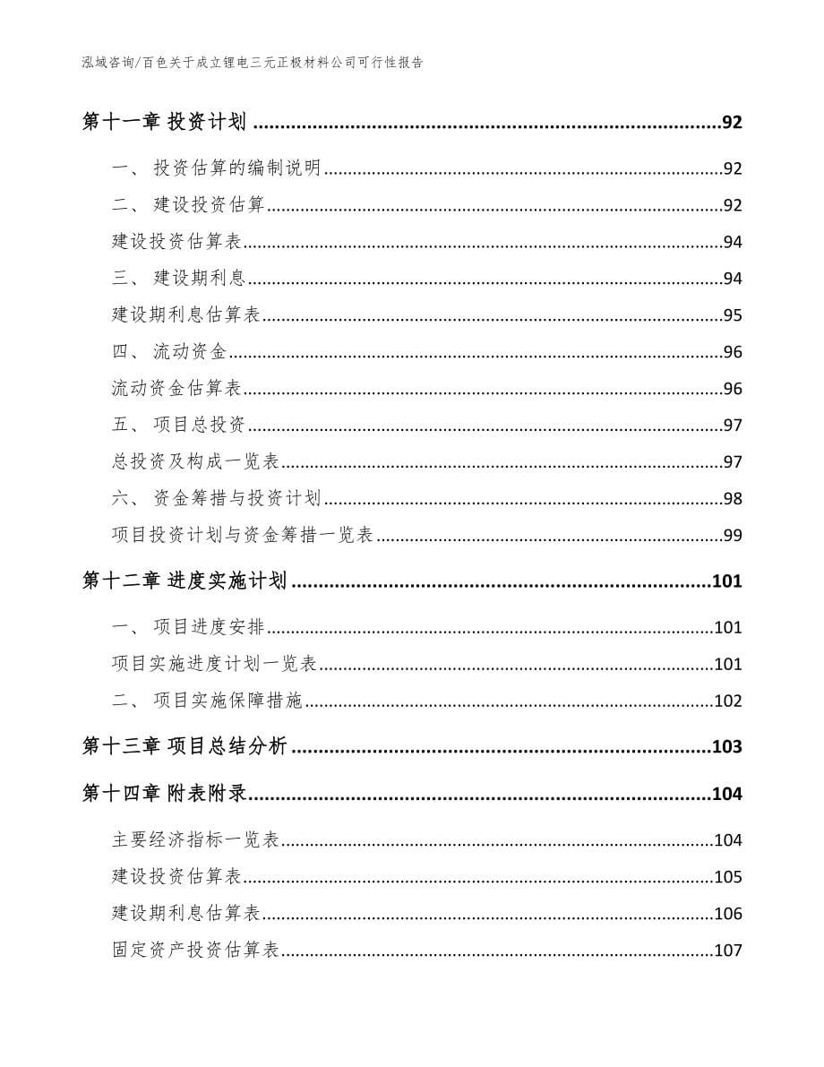 百色关于成立锂电三元正极材料公司可行性报告【参考范文】_第5页