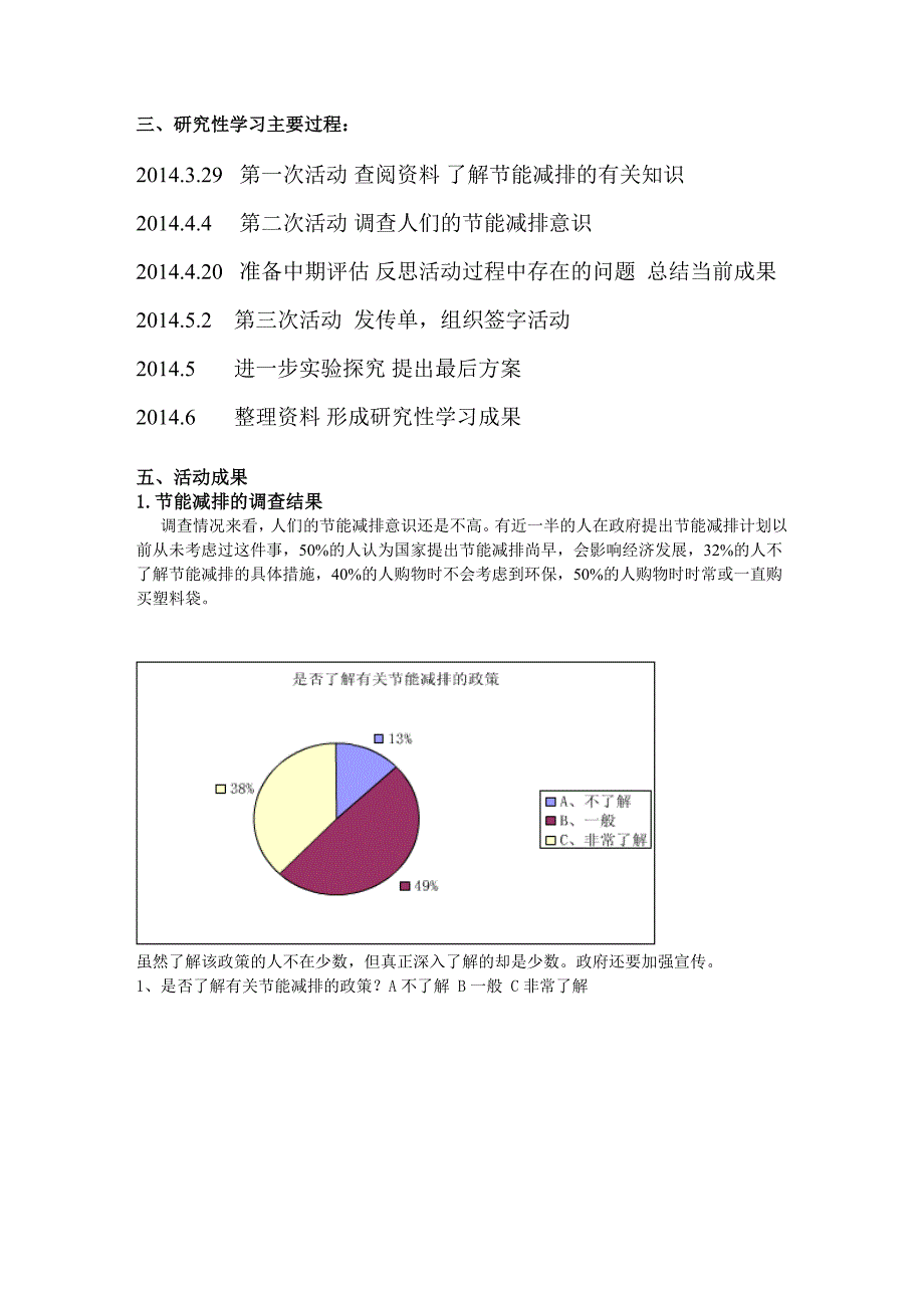 节能减排从我做起-中学研究性学习结题报告_第2页