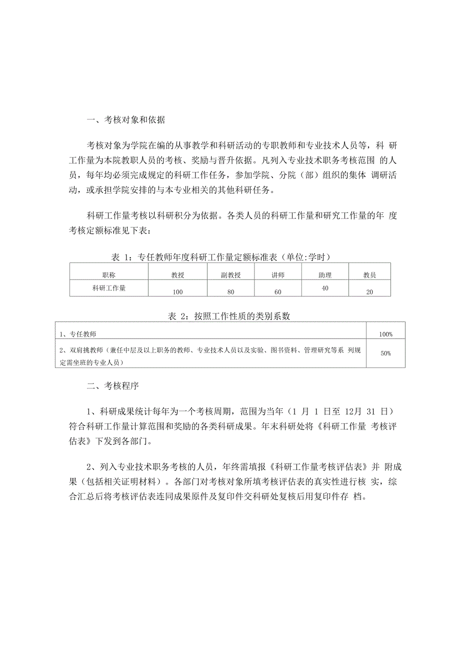 职业技术学院科研工作量化考核办法_第1页