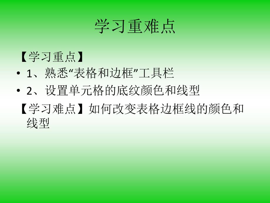 小学三年级下册信息技术-4.13色彩斑斓--修饰表格--清华版(7张)ppt课件_第3页