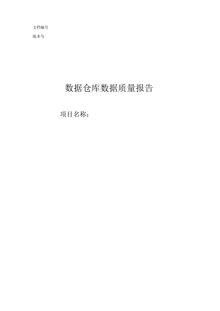 数据仓库数据质量报告模板_第1页