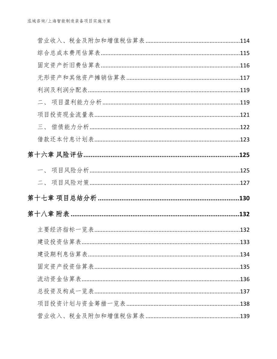 上海智能制造装备项目实施方案模板范本_第5页