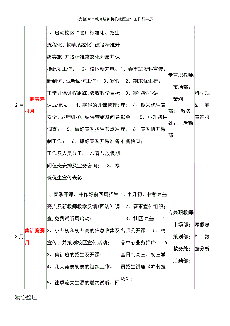 (最新整理)K12教育培训机构校区全年工作行事历_第3页